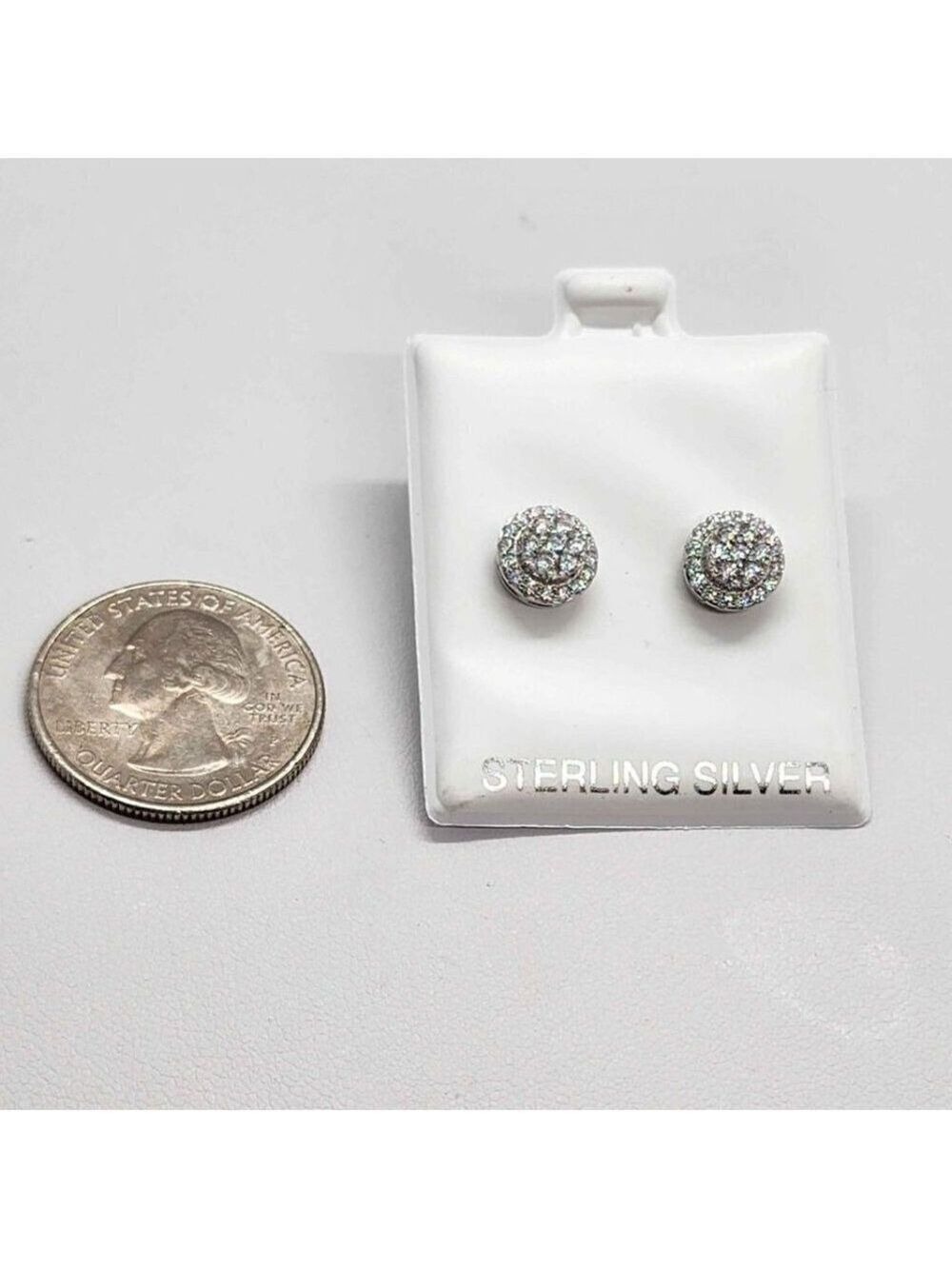 Brand New   Sterling Silver 925 Round Design Earrings
